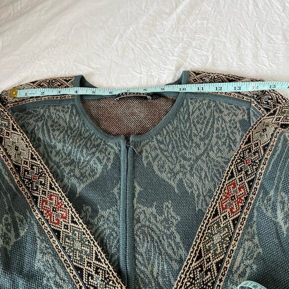 Peruvian Connection Baby Alpaca Silk Blend Longline Knit Cardigan Size S - Picture 9 of 11